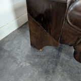 Restoration period console in flamed mahogany