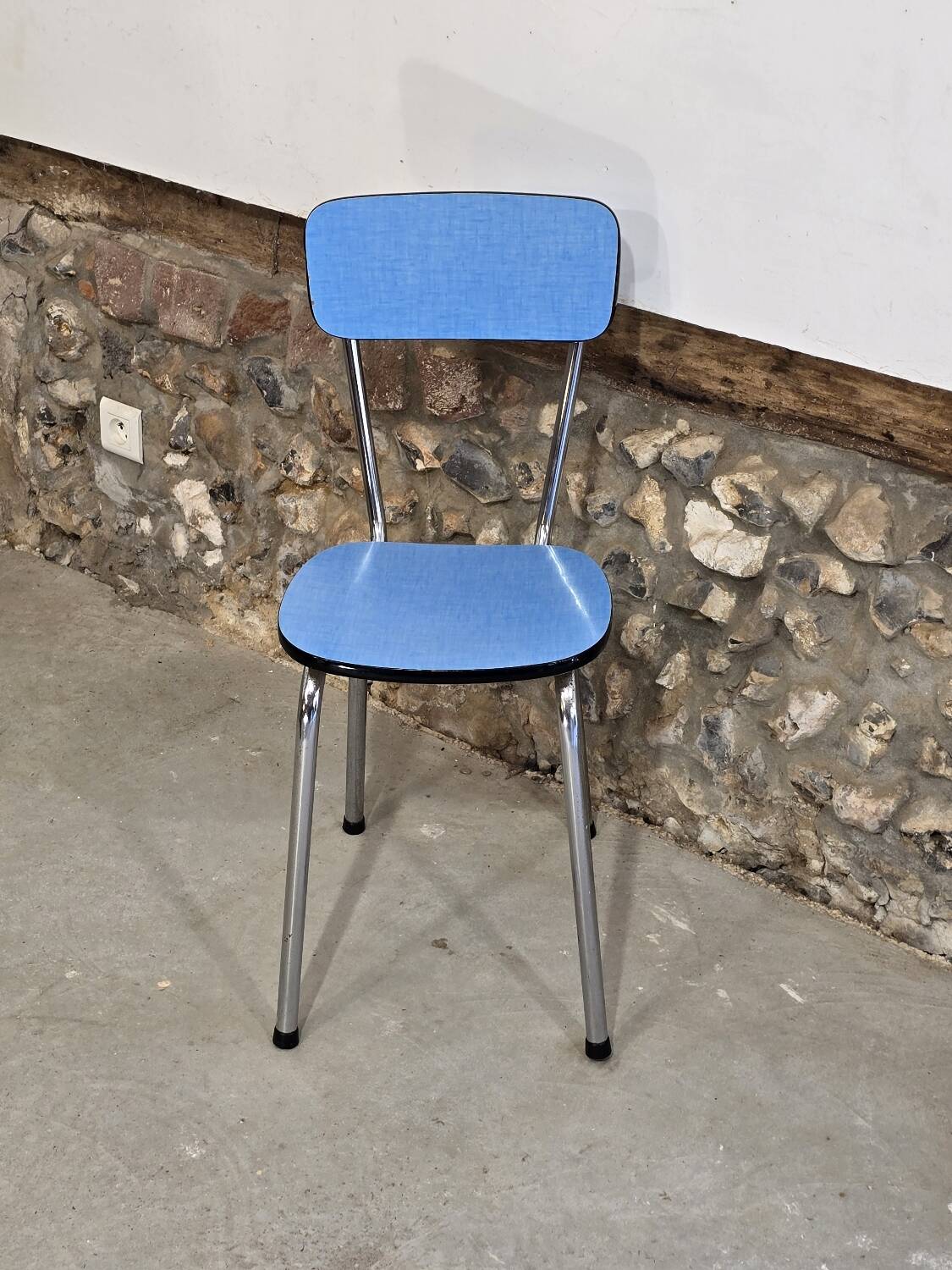 Blue Formica chair 1960