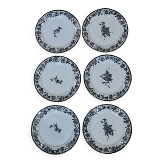 6 Assiettes plates Pexonne "Paquerette"