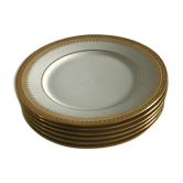 6 flat porcelain plates