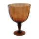 Amber colored glass vase