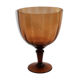 Vase en verre de couleur ambre