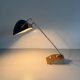 Large metal desk lamp with Wood Design texture by Eileen Gray, 1950s, France.
