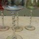 Série de 6 à vin verres en cristal taillé de couleurs