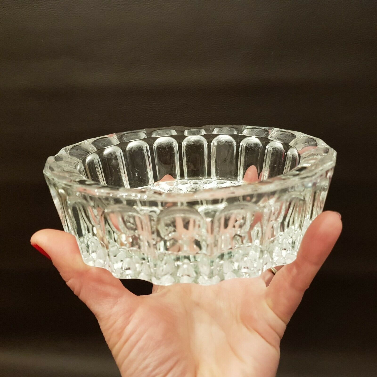 Crystal ashtray or vintage glass Kig Malaysia 0.7 kg