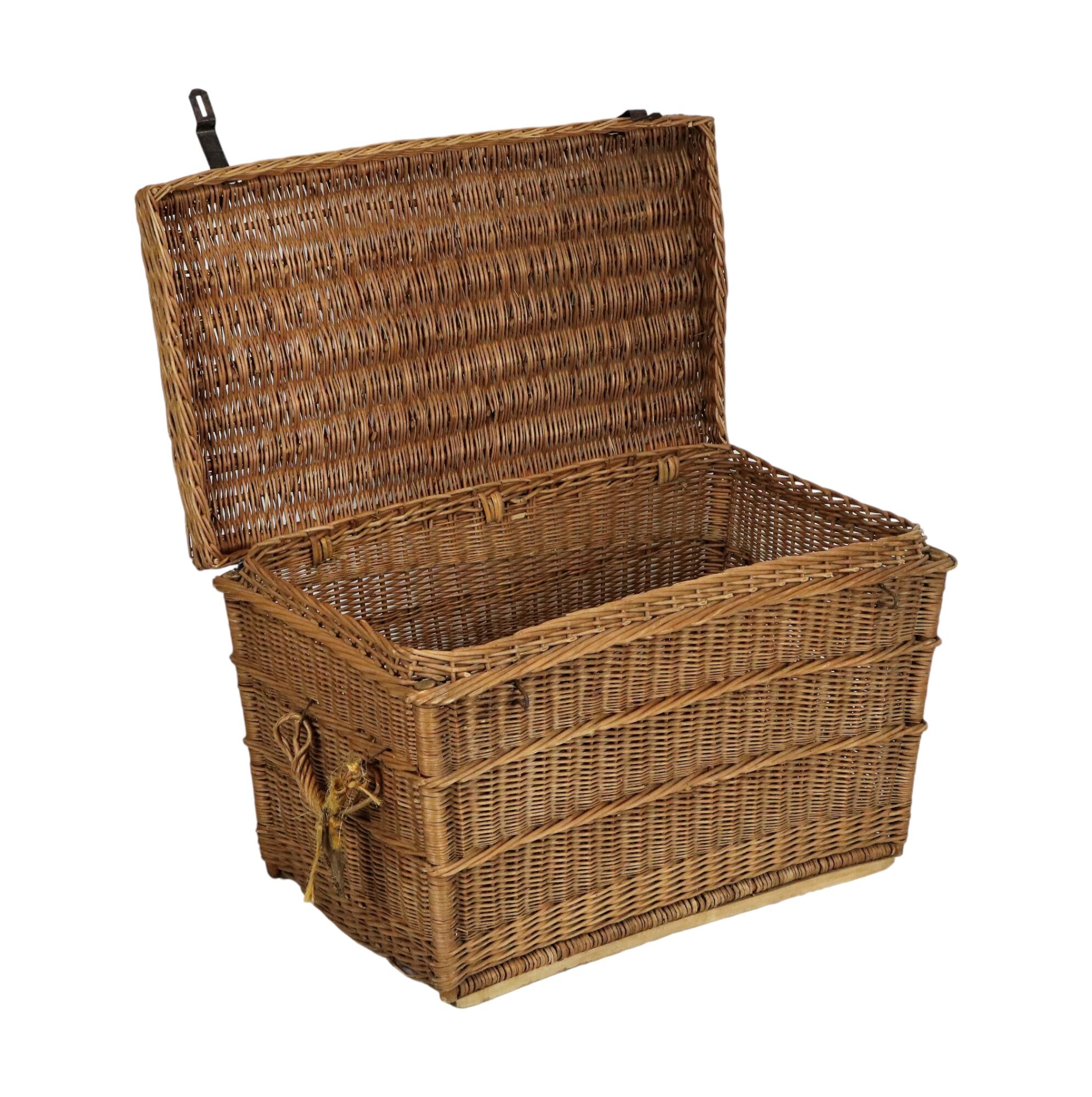 French wicker trunk