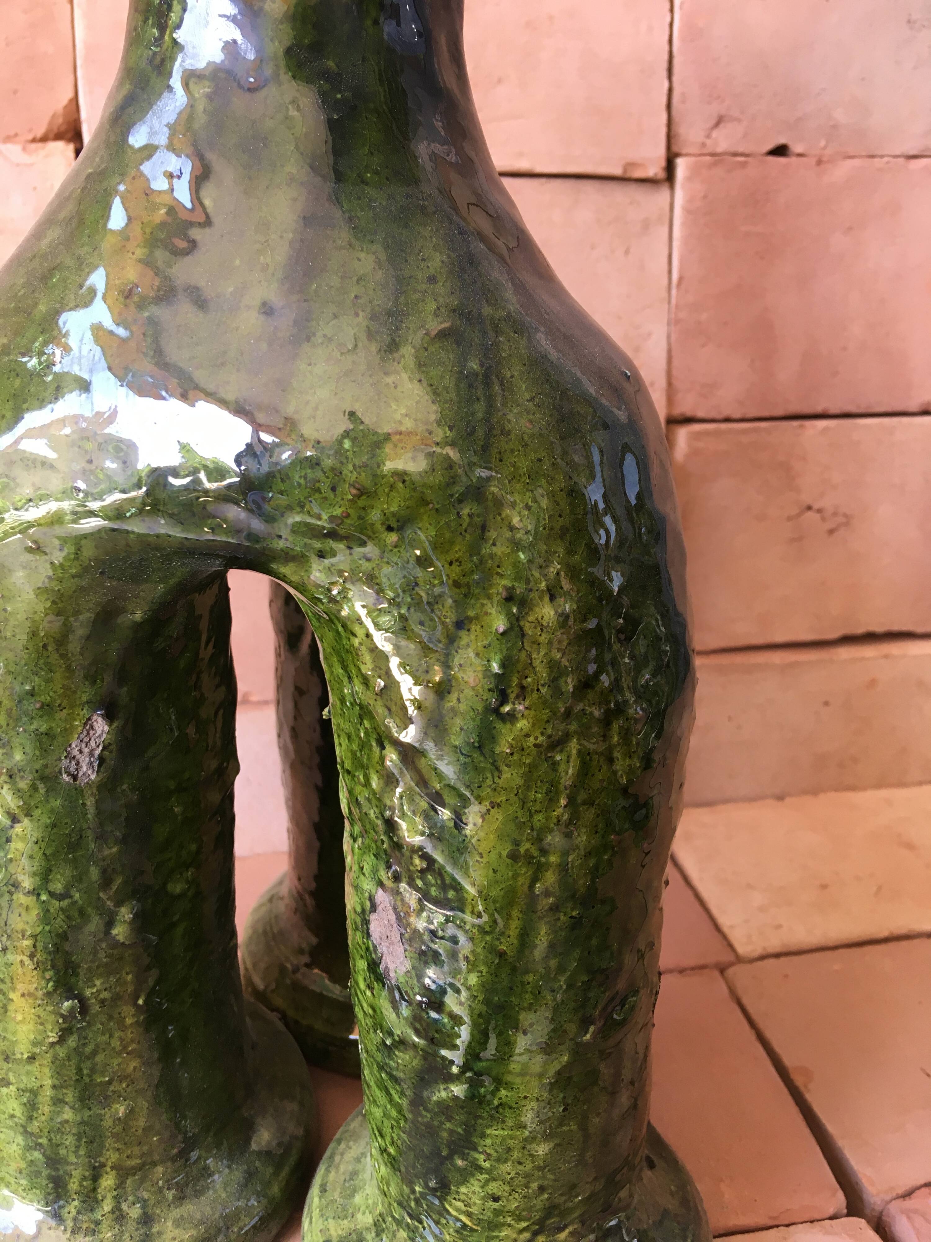 Tamegroute pottery candle holder