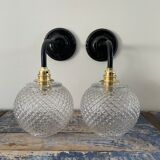 Pair of new electrified ball sconces