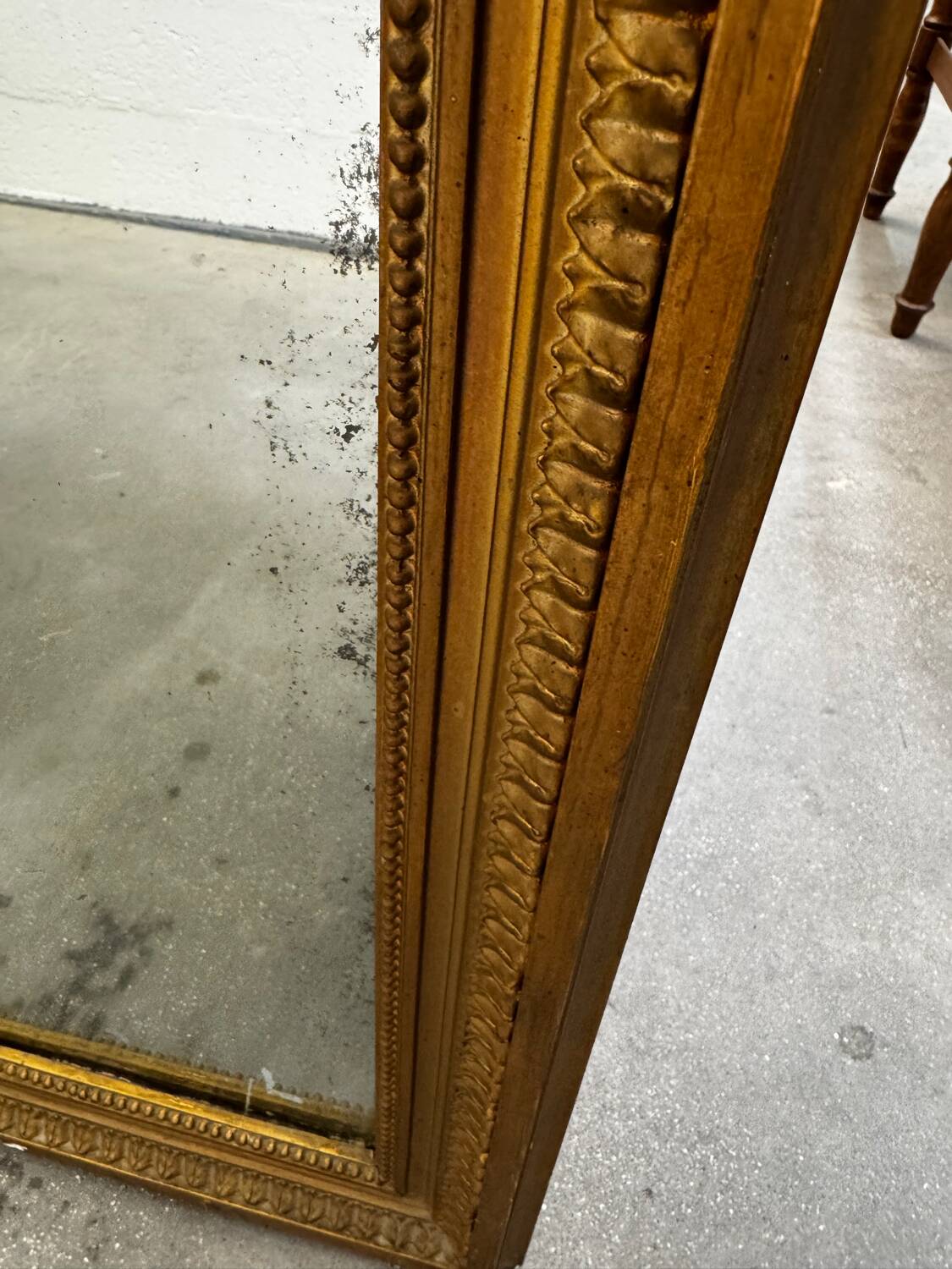 Large Louis Philippe gilded wood mirror