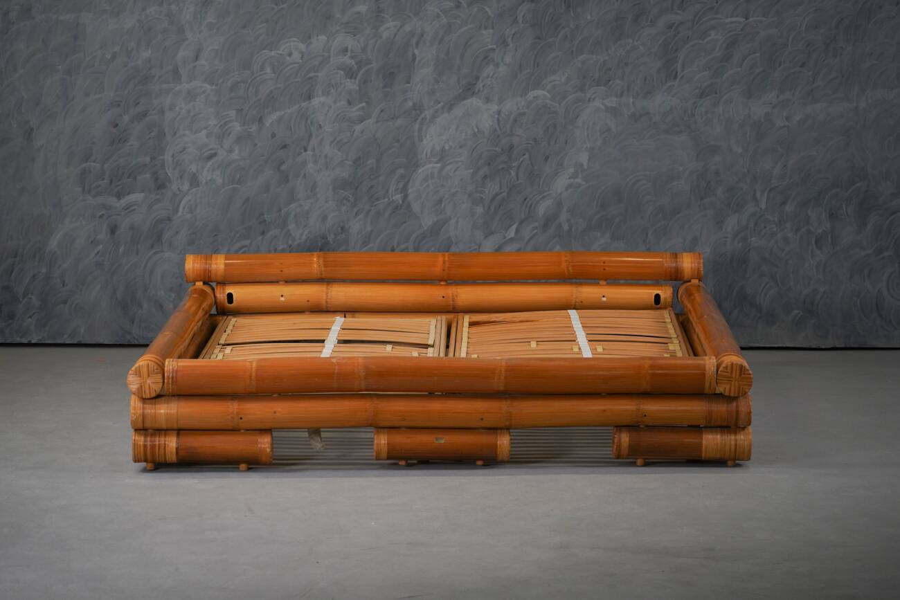 Vintage bamboo bedframe, Asia 1990s