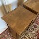 Pair of antique solid oak bedside tables