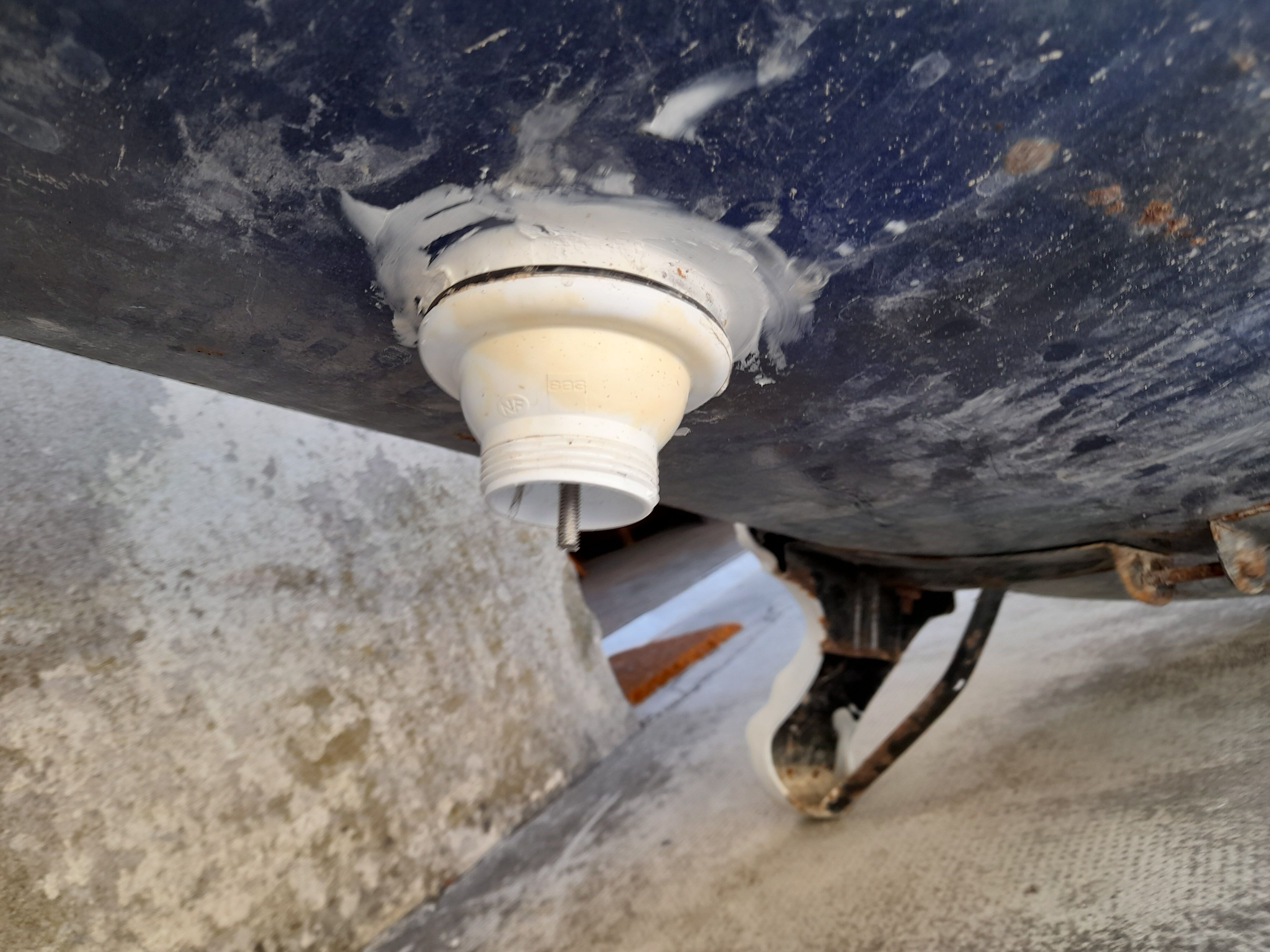 Old enamelled cast bath 19th