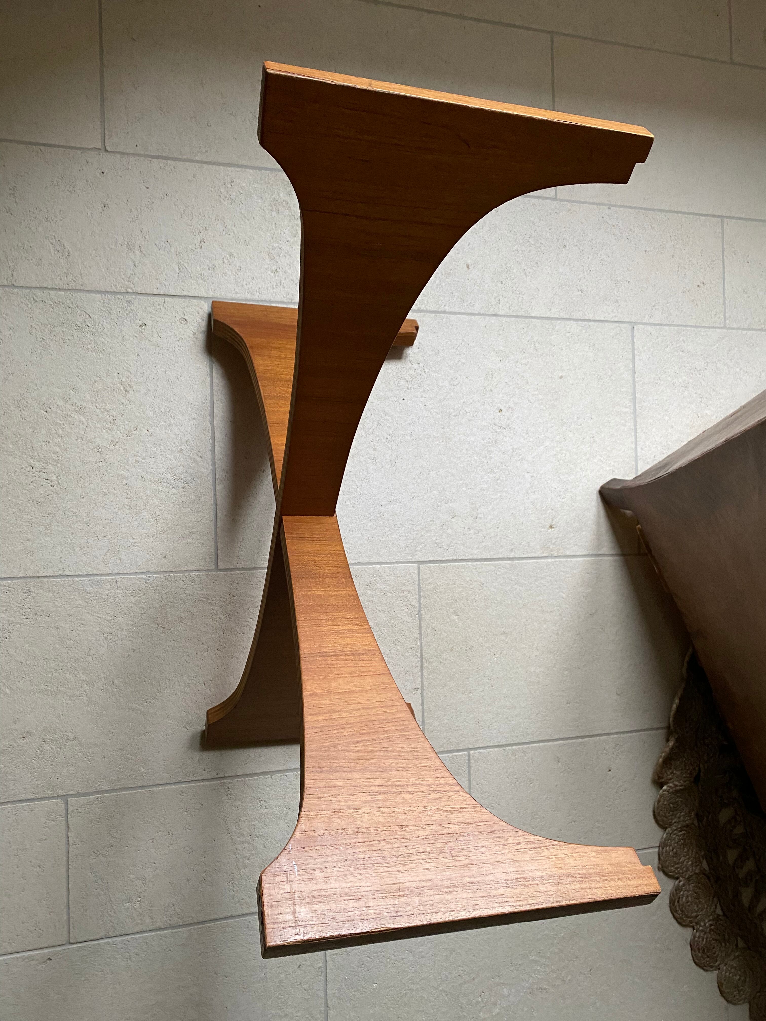 Scandinavian rosewood and glass lounge table