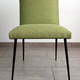 Vintage restored fabric and metal chair from the 50s/60s