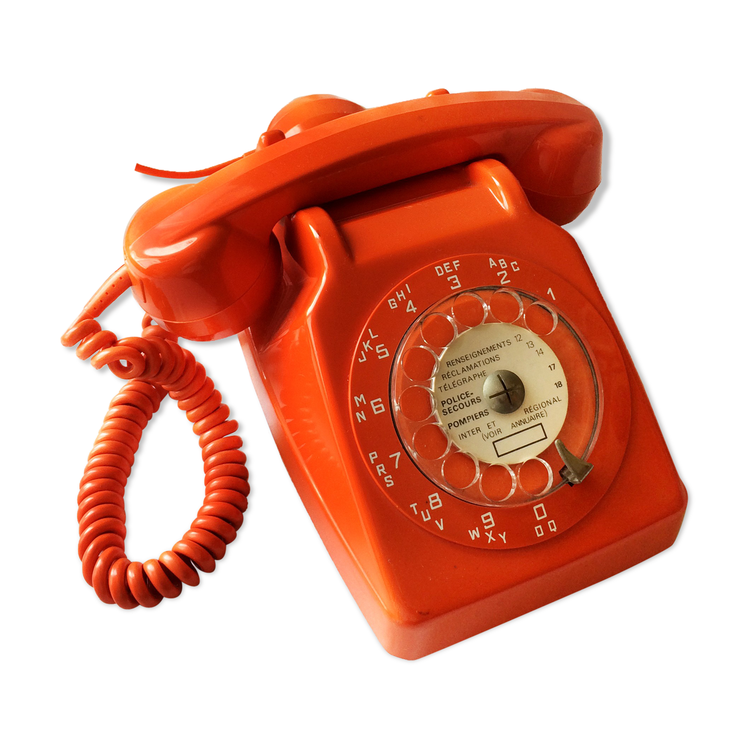 Vintage orange socotel phone