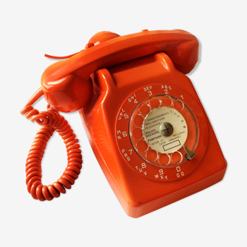 Vintage orange socotel phone