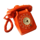 Vintage orange socotel phone