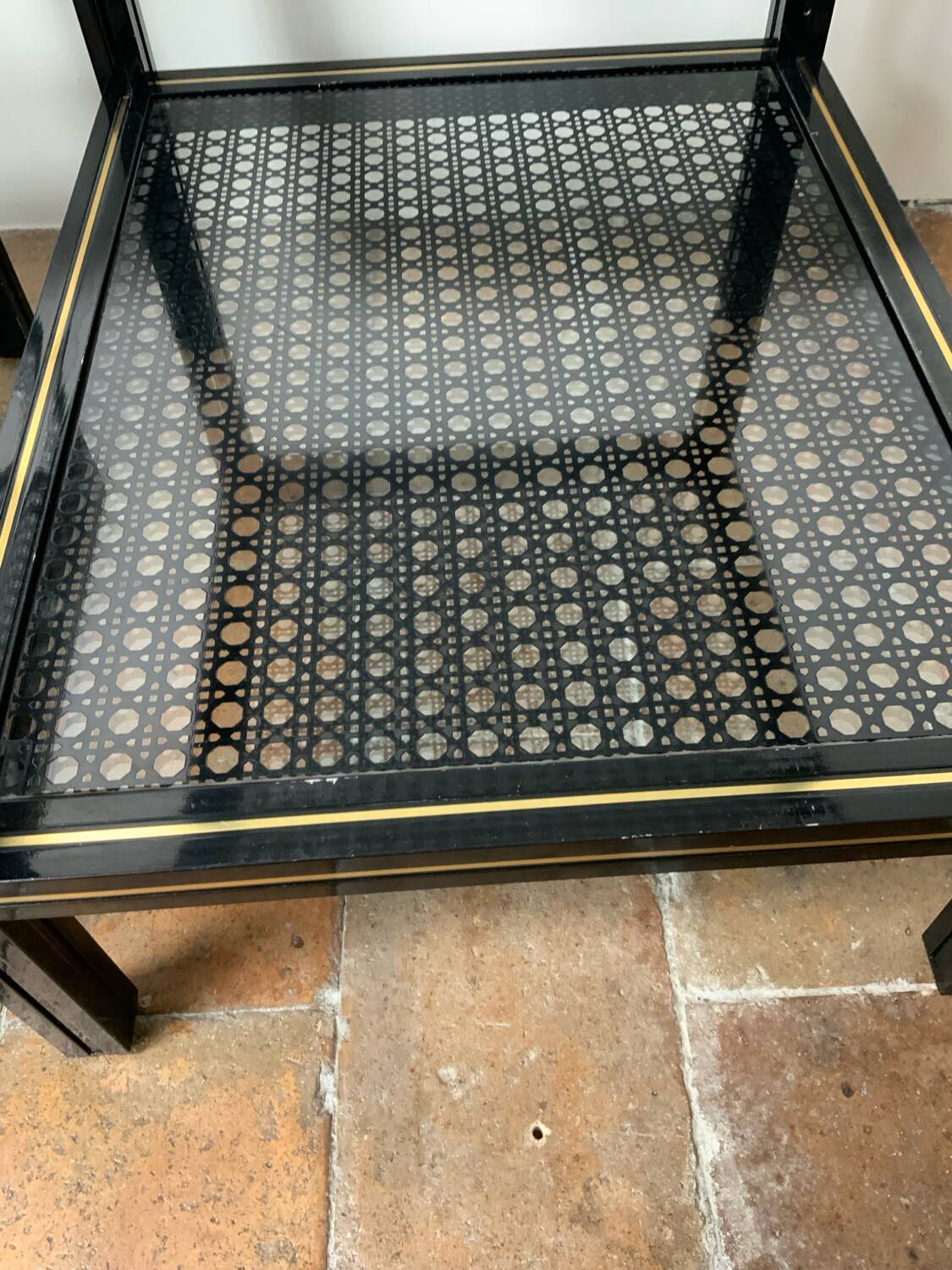 Paire de tables d’appoint vintage 70 Pierre Vandel
