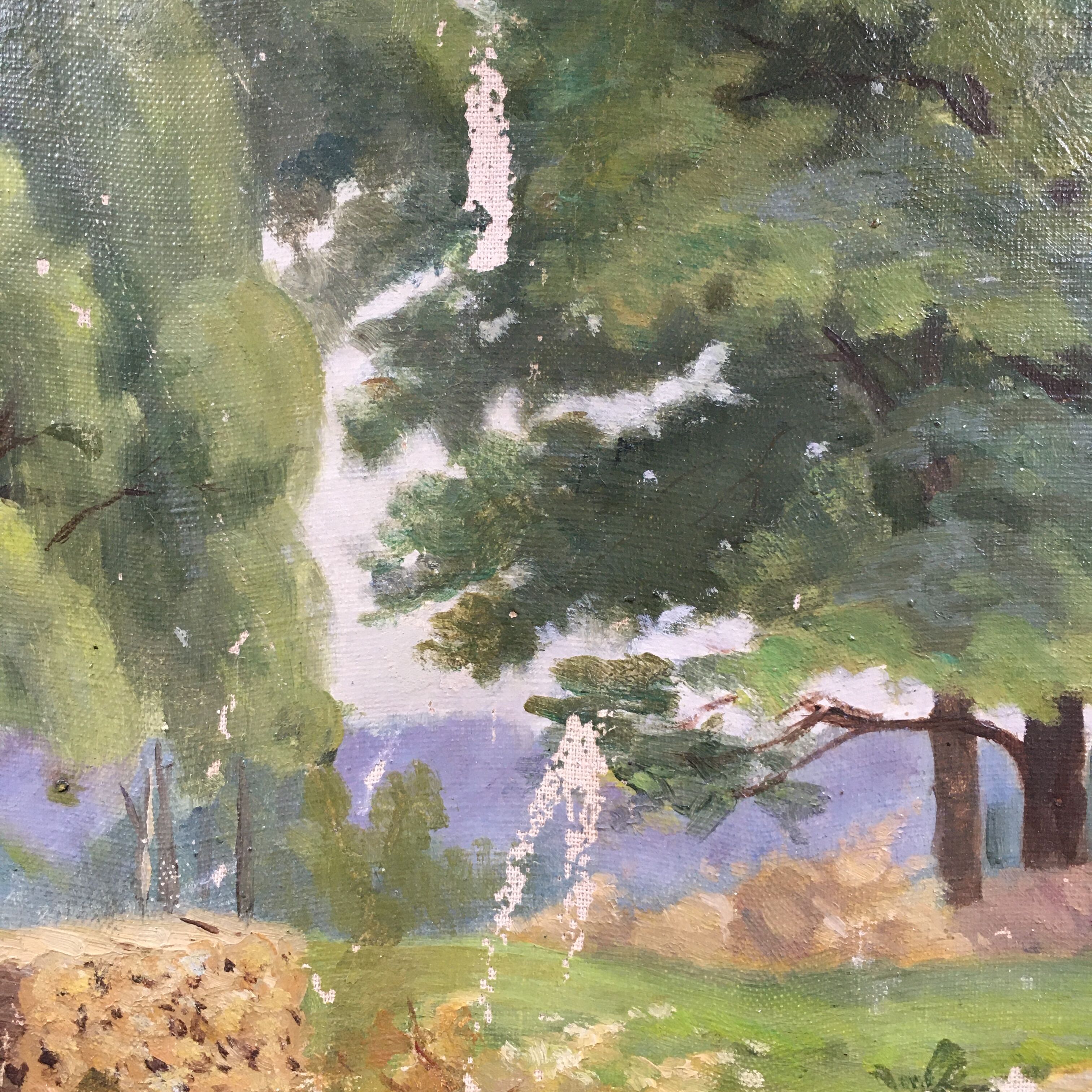 Old green trees table