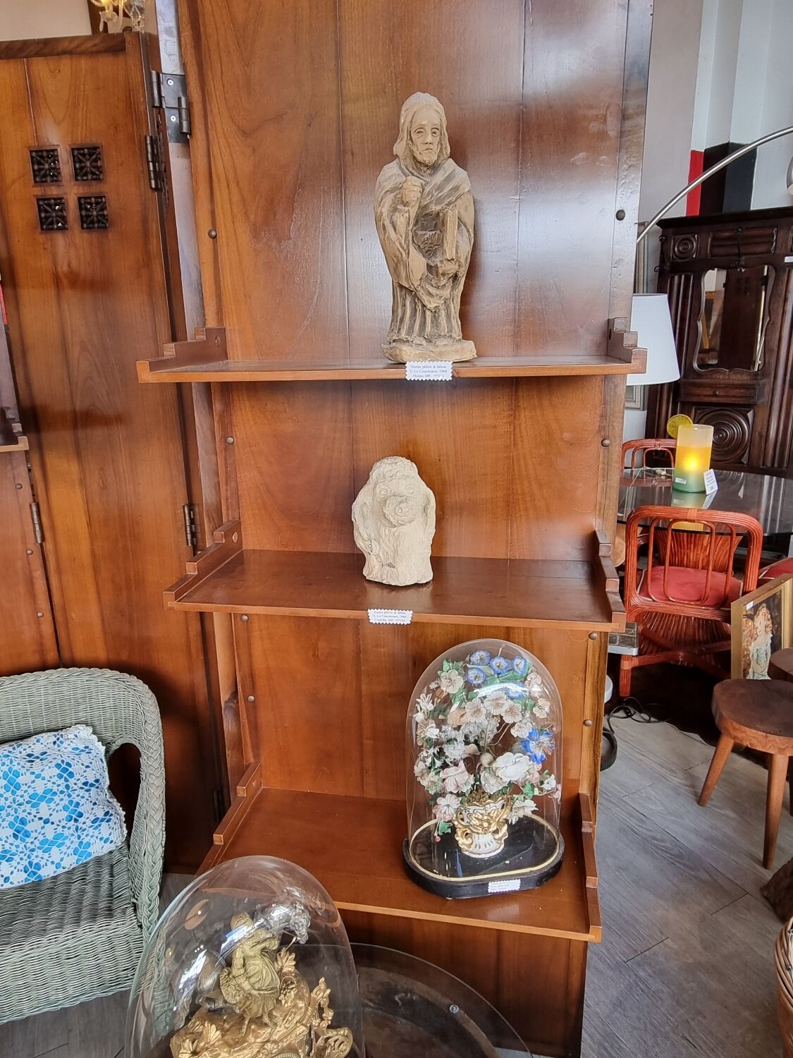 Solid cherry library screen