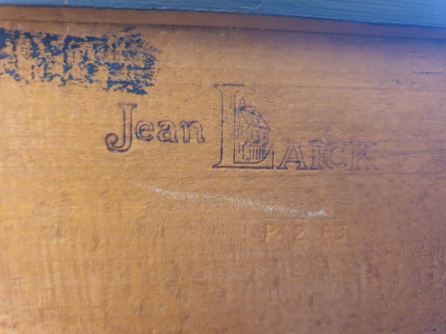 Stamped black Louis XV chest of drawers