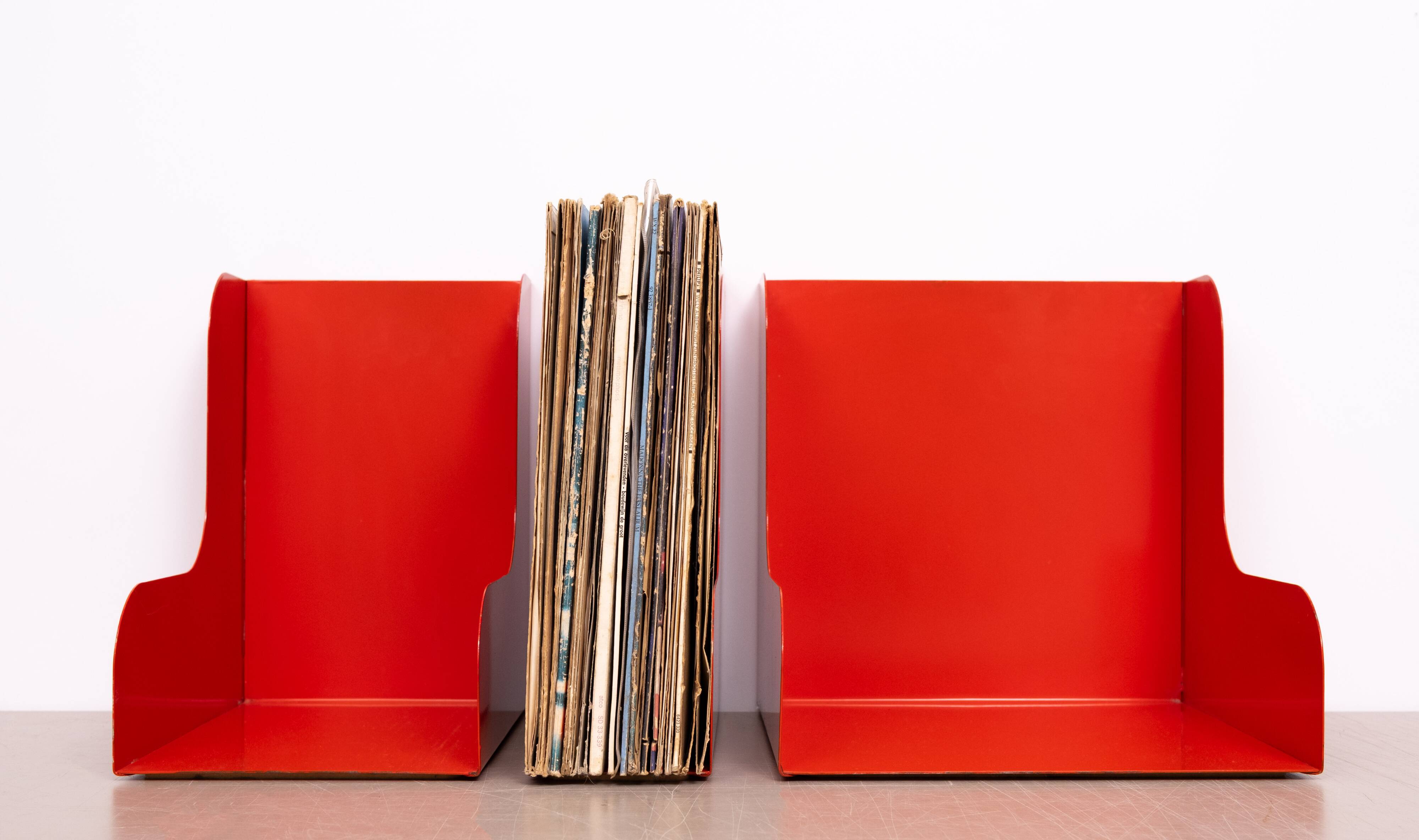 Enzo Mari Modular Metal LP Record Holder set of 3 1965 Italy