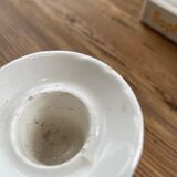 Vintage white ceramic candlestick