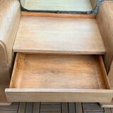 Art Deco dressing table in raw oak produced by Tatra Nabytok Czechoslovakia 1950