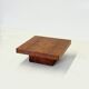 Square coffee table by Fratelli Turri with burl wood