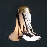 Glass pendant lights by Peill & Putzler, Petunia model 1970