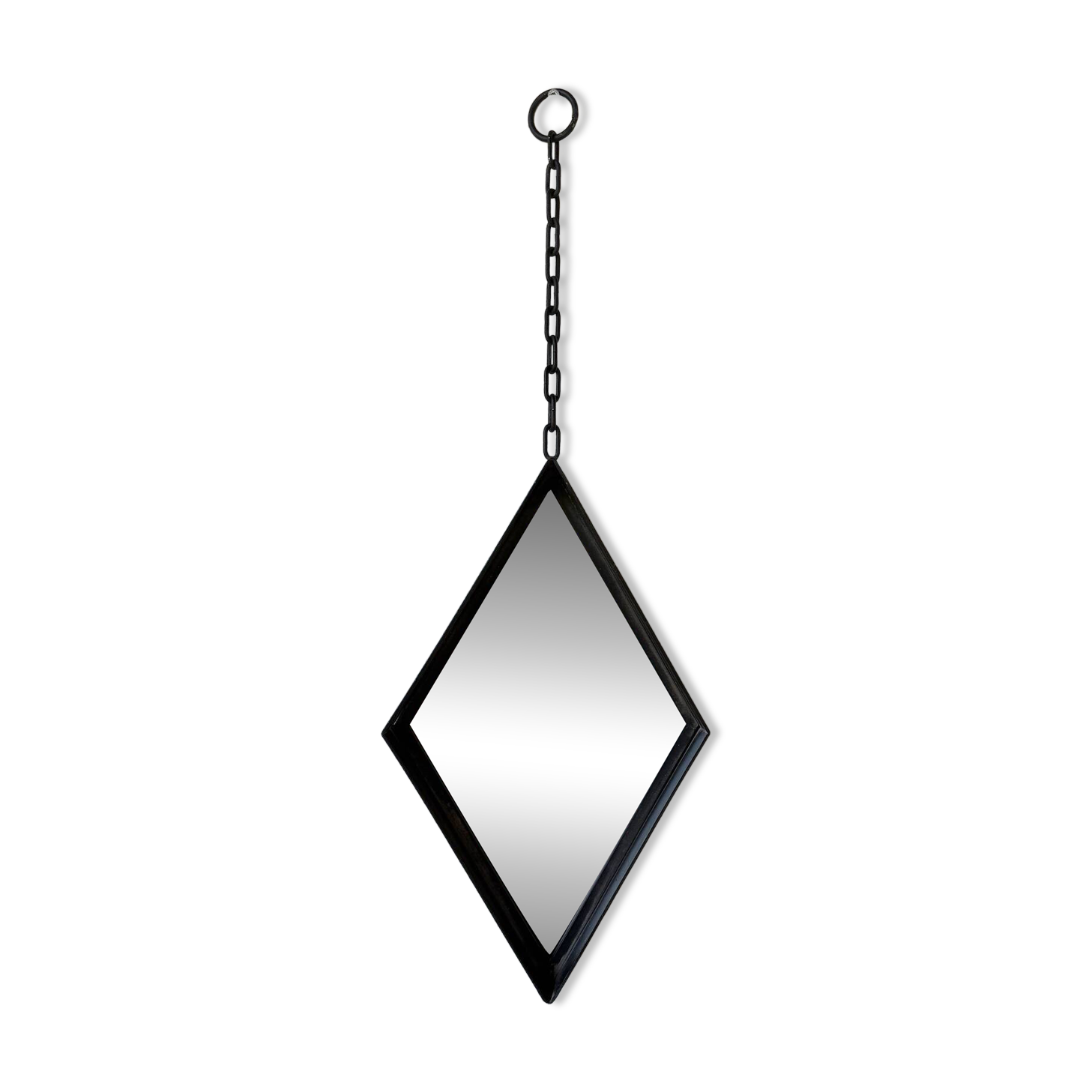 Miroir brutaliste losange en fer