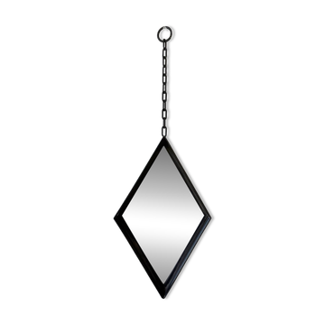 Miroir brutaliste losange en fer