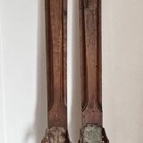 Old vintage wooden ski
