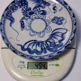 Plat de service bleu blanc chinois ancien