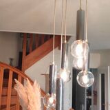 Vintage 1960s/70s 6-light waterfall chandelier pendant light