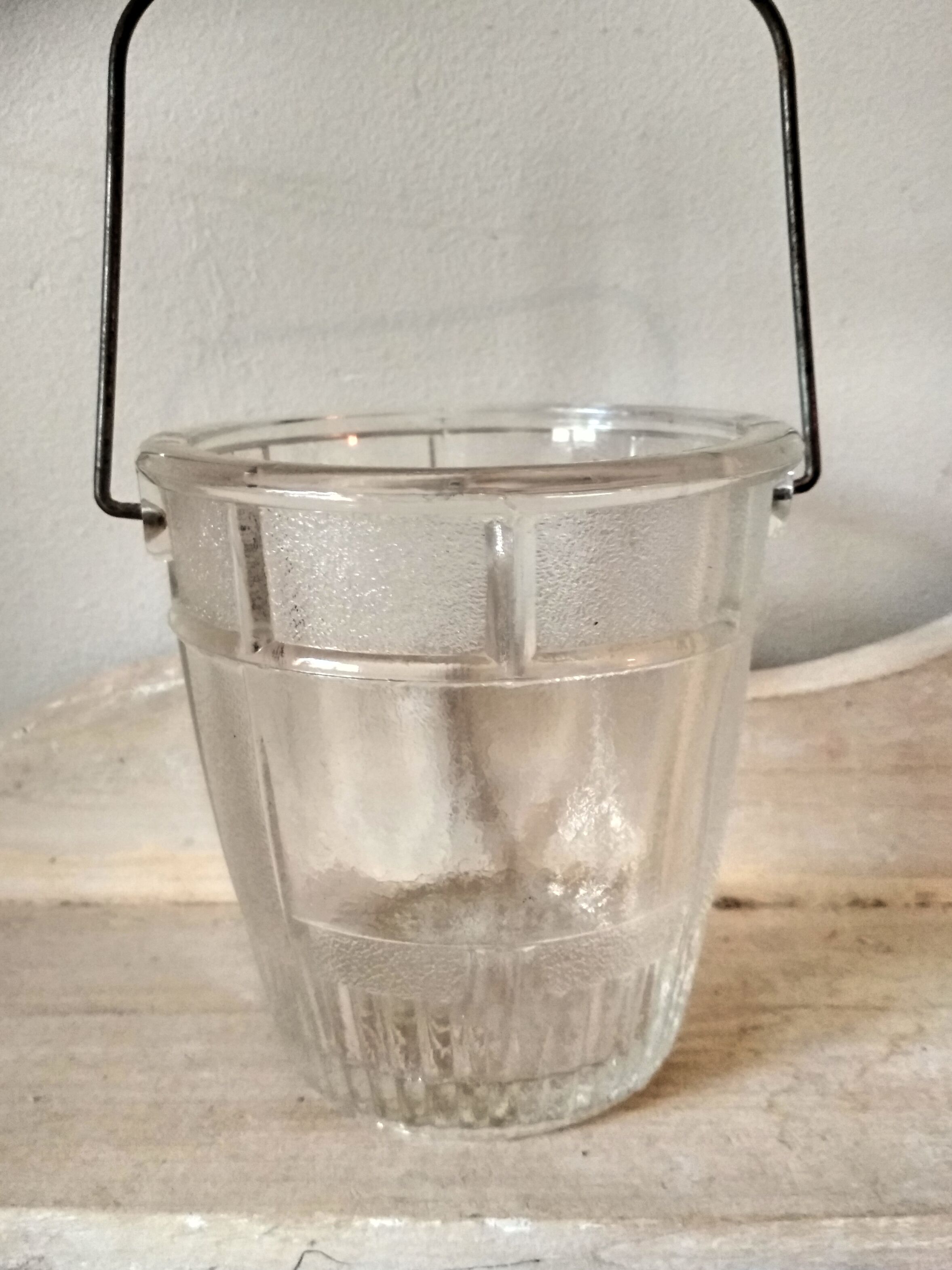 1950s frosted glass ice bucket