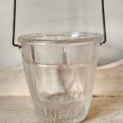1950s frosted glass ice bucket