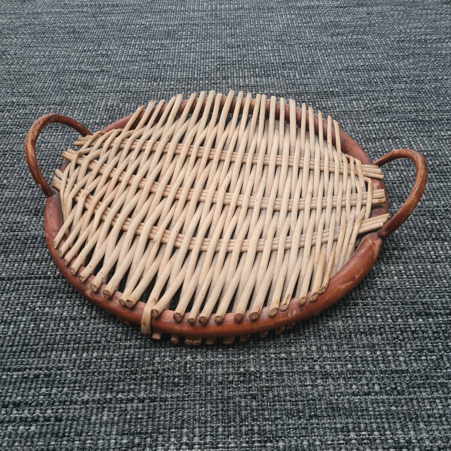 Rattan and wicker tray