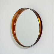 Miroir mural Space Age ambre français années 70