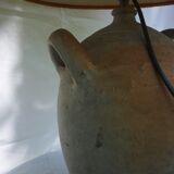 Jar mounted in vintage lamp 70's
