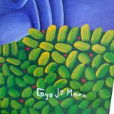 Oil on canvas the jungle signed Cayo Jean Marc title the jungle 1990/2010