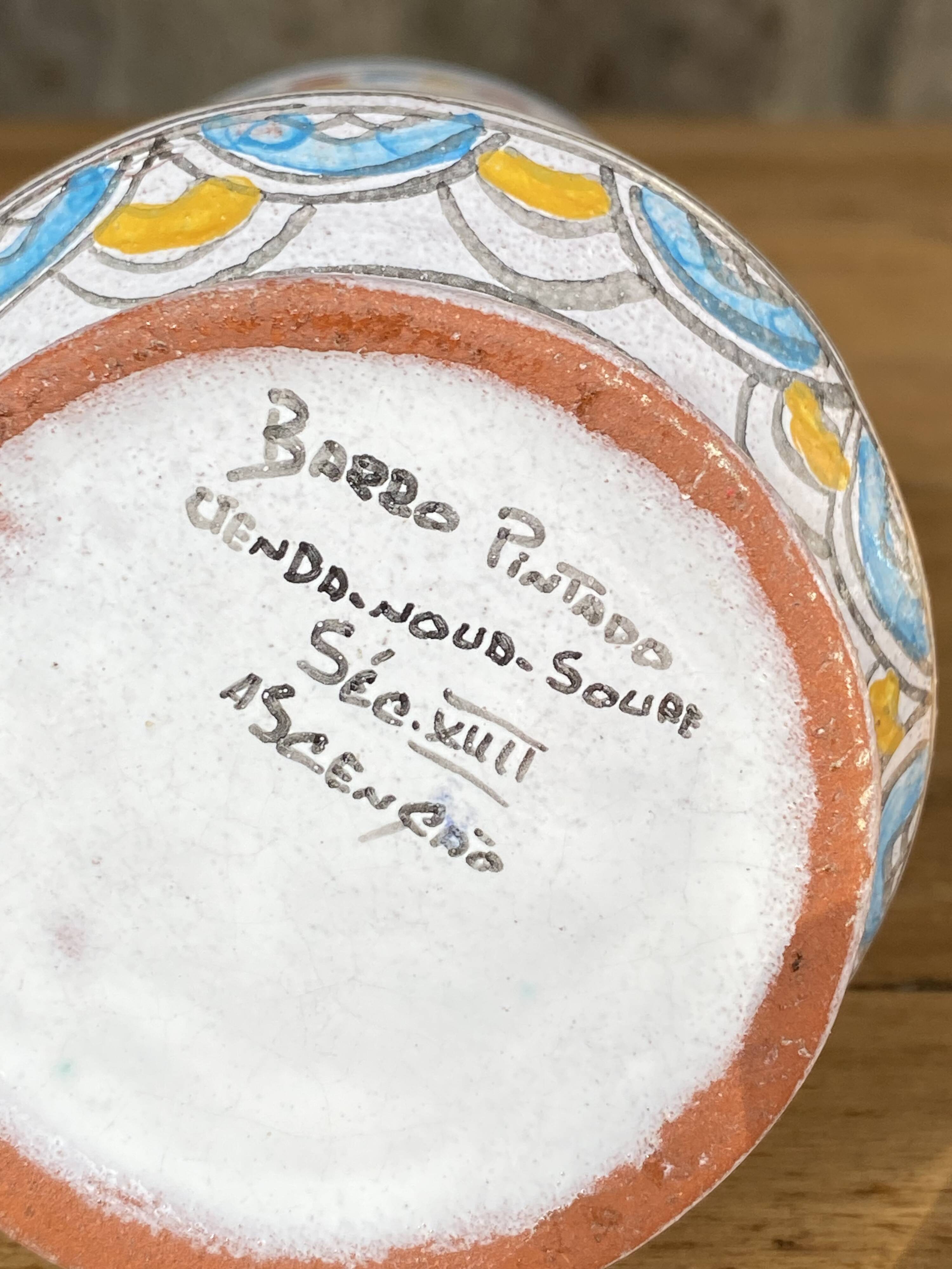 Old Portuguese ceramic apothecary jar