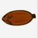 Plat poisson marron Selency x Monoprix Croisé Laroche