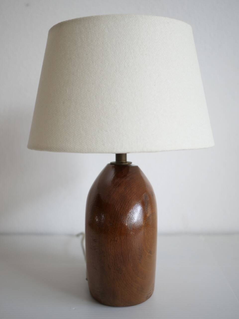 1960s free form wooden bedside lamp