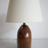 1960s free form wooden bedside lamp