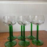 Set of 6 Alsatian white wine glasses