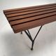 Mid-Century Bench in Iron and Brass, 1950s