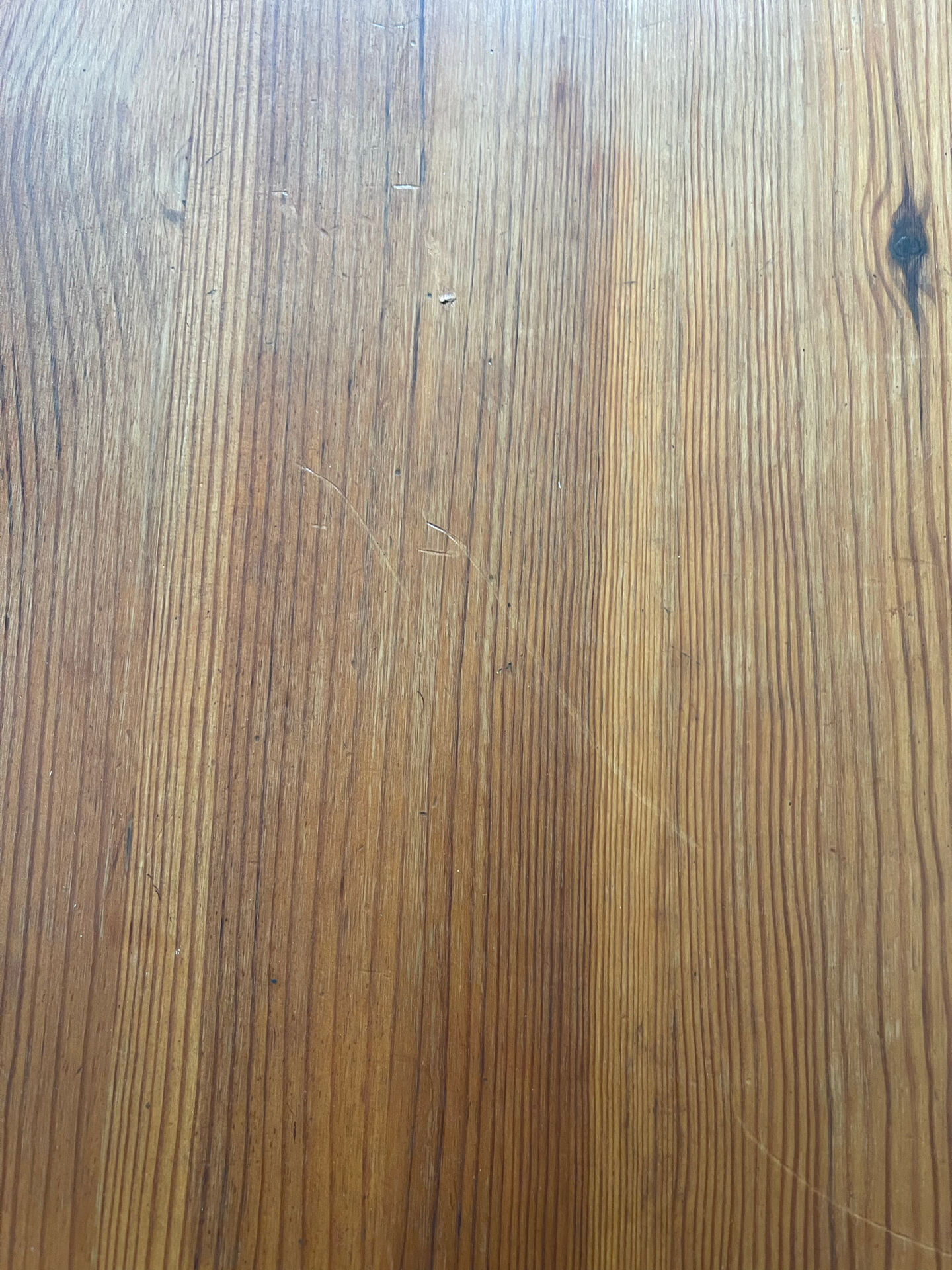Table basse pin et métal vintage