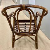 Fauteuil en rotin vintage (années 60)