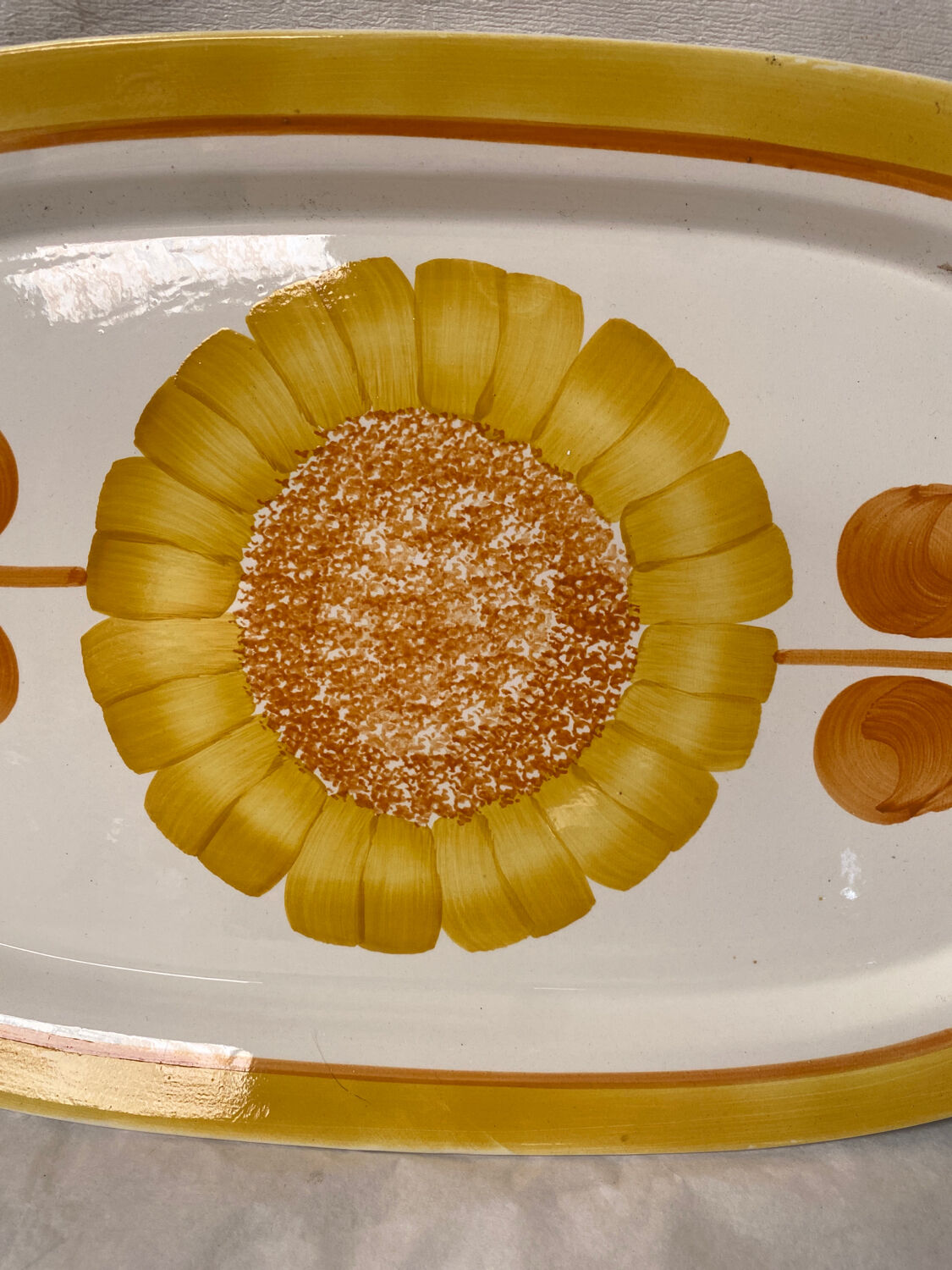 Plat de service Ssareguemines Digoin modèle Alice